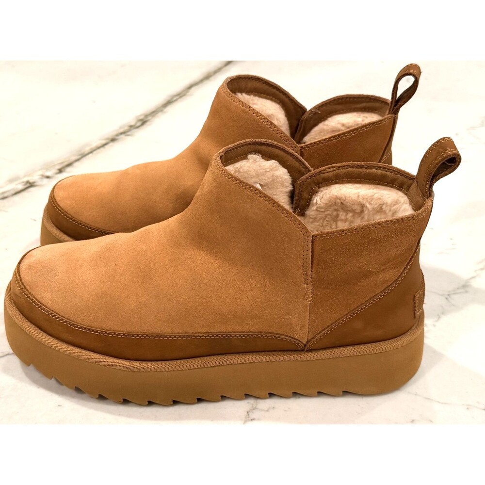 UGG 1166753 Brownm Suede Alina Ultra Mini Platform Boots Sz 10